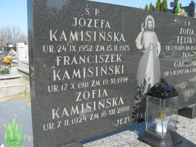 Zofia Kamisińska 1924 Biskupice - Grobonet - Wyszukiwarka osób pochowanych