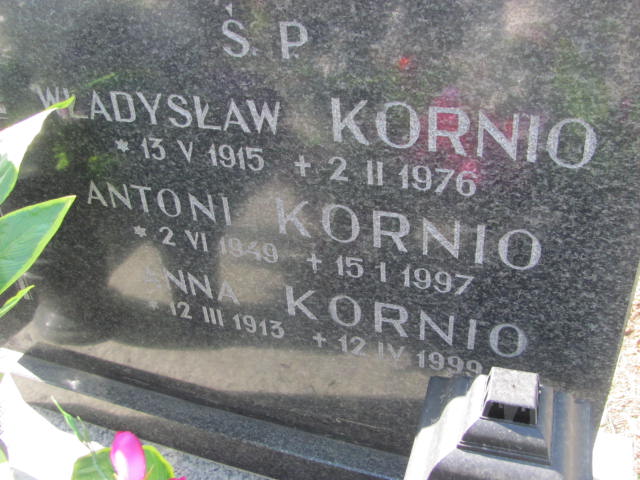 Władysław Kornio 1915 Biskupice - Grobonet - Wyszukiwarka osób pochowanych